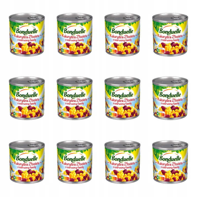 Bonduelle Zlatá kukuřice s červenými fazolemi 425 ml X12