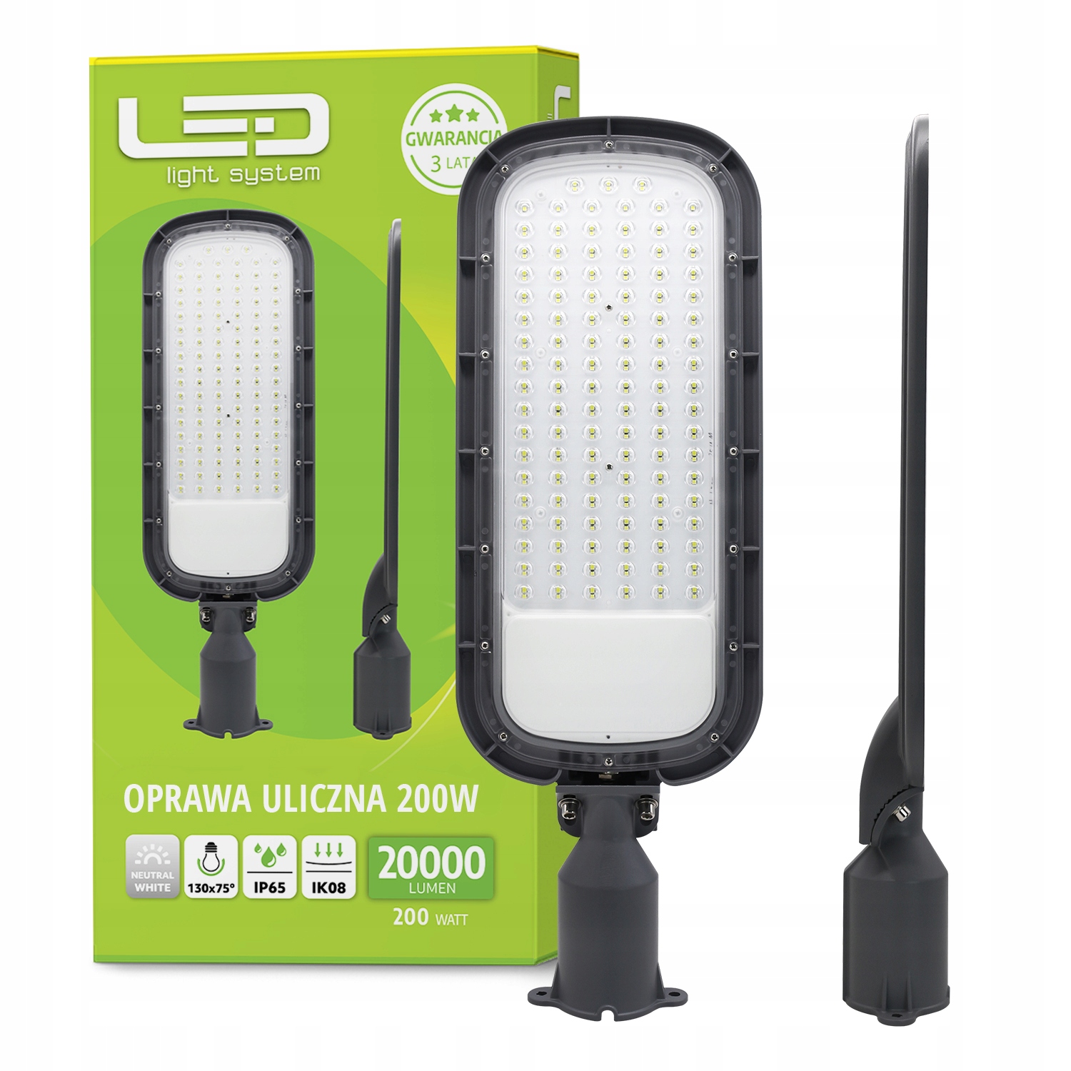 Led silniční svítidlo Pouliční lampa 200W 4000K IP65 Premium