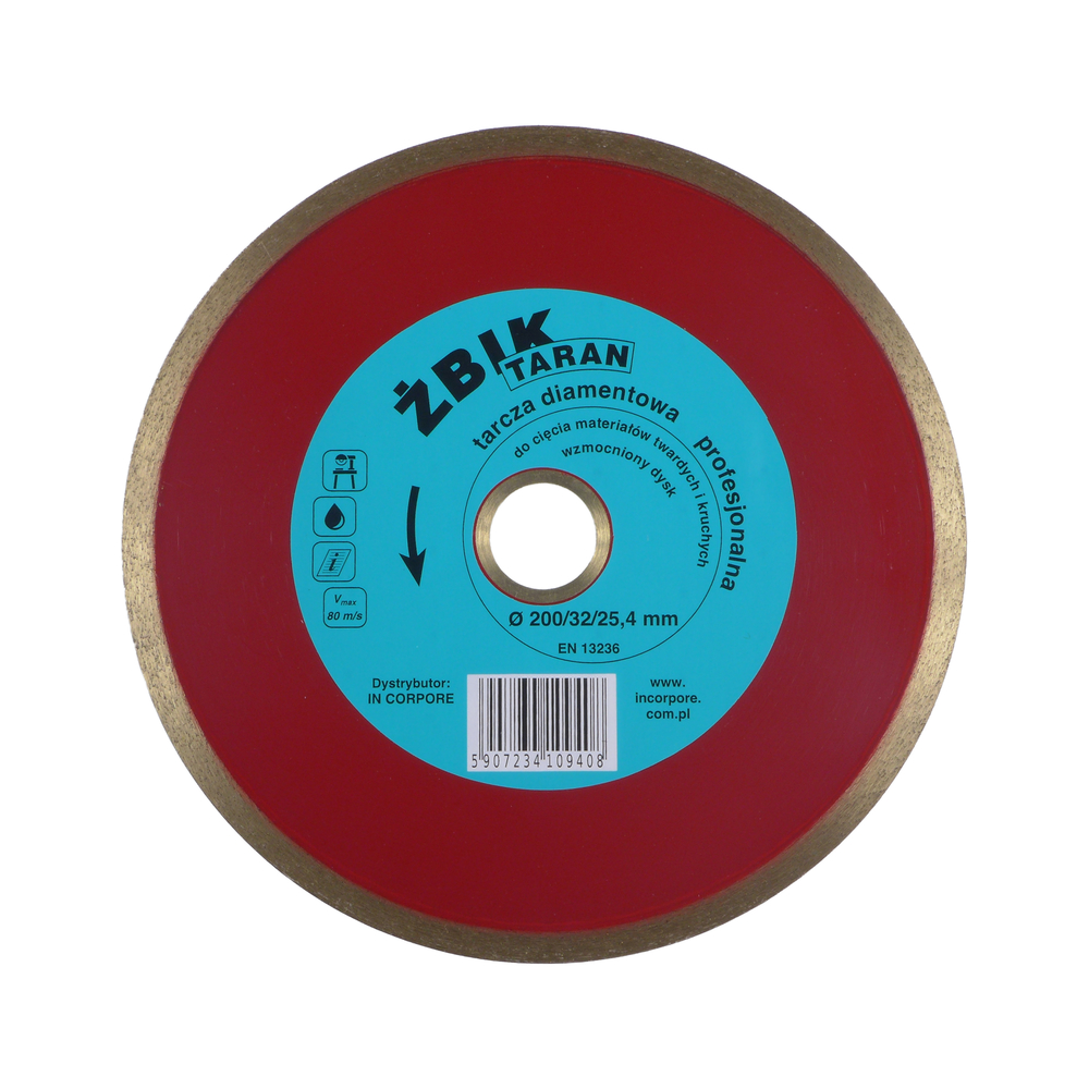 Diamantový Kotouč Pro Řezání Slinuté Dlažby Spékání Dlaždic Žbik Taran 200 mm