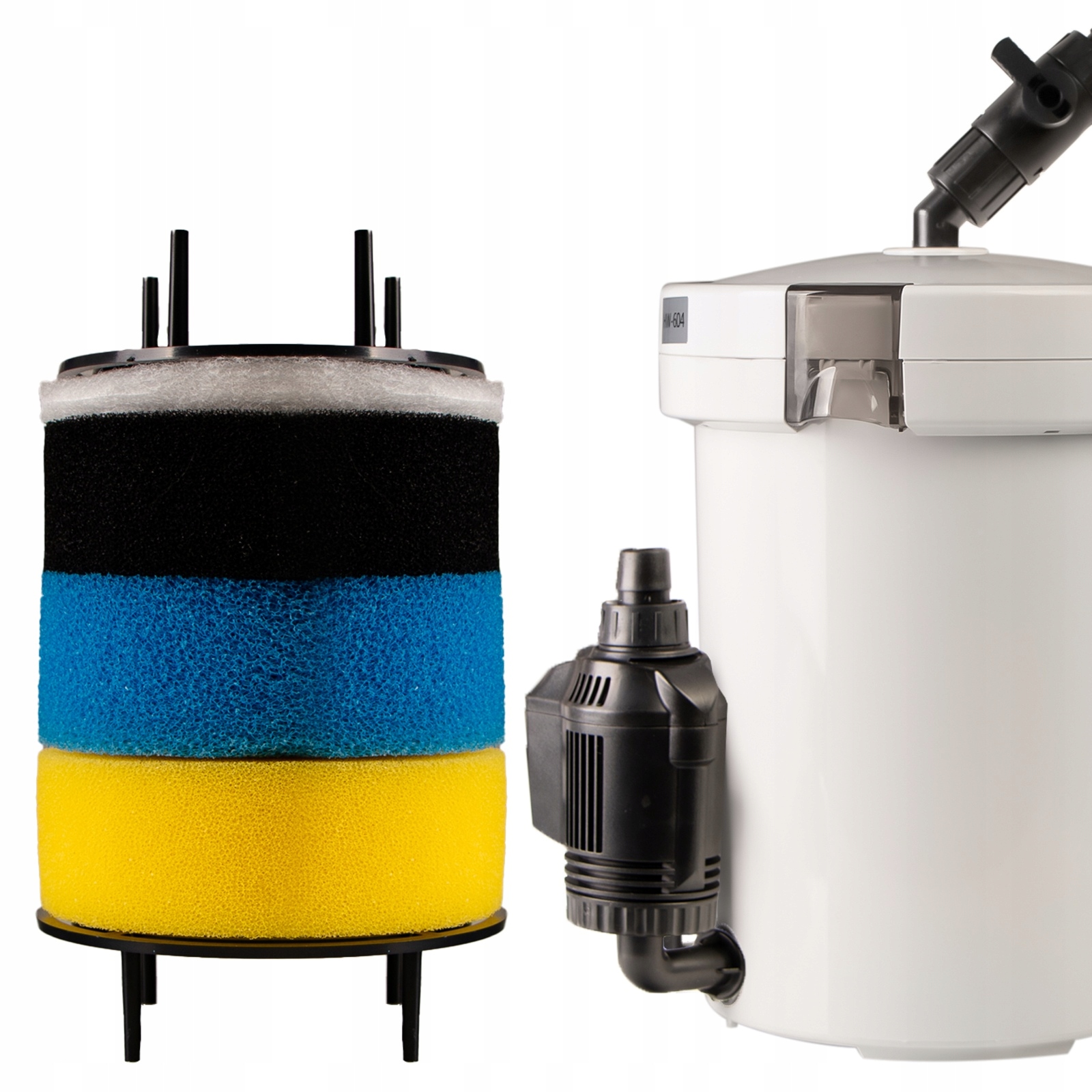 Levně Vnější Filtr 800L/H Vhodný V Akváriu Max 112L Houbičky Se 3 Gradacemi