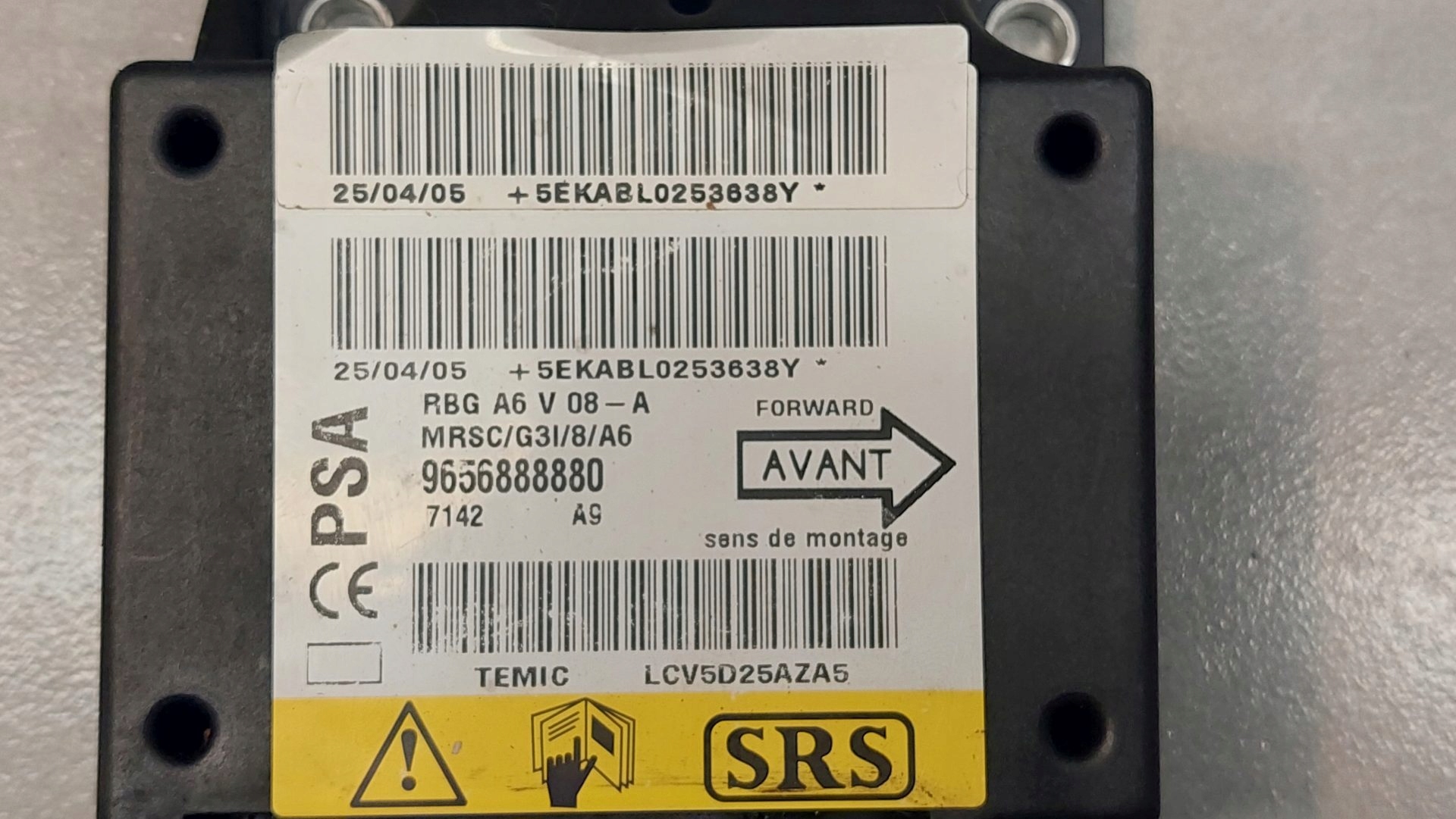 modulo AIR BAG airbag CITROEN C2 1.4 9656888880
