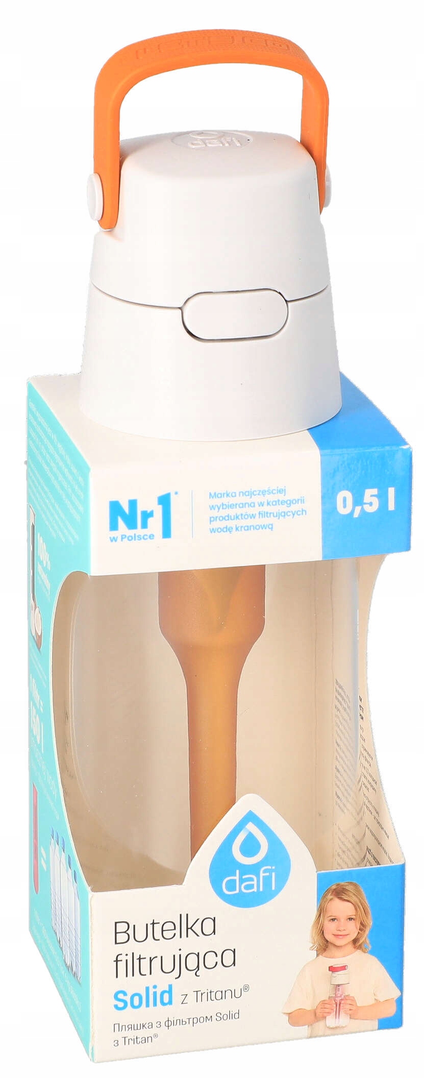 

Butelka filtrująca Dafi Solid 0,5 L Bursztynowa
