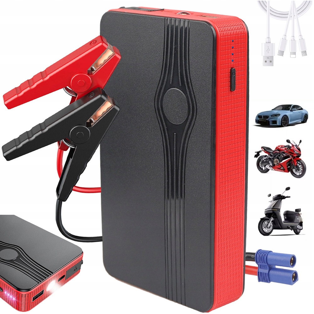 Přenosný Startér Startování Powerbanka Pro Auto 30000MAH 3V1 Usb