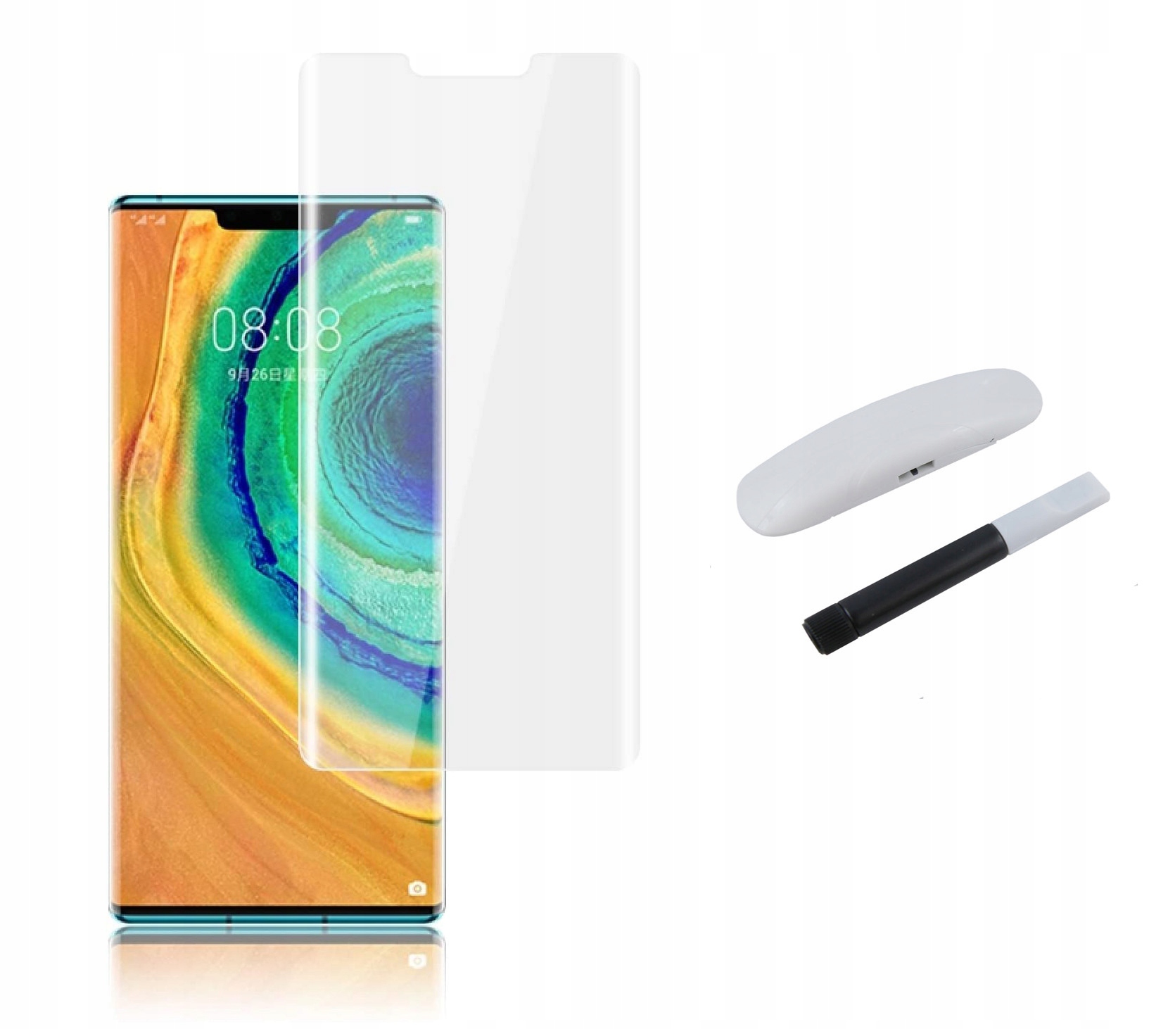 Szkło Zaokrąglone UV do Huawei Mate 30 Pro
