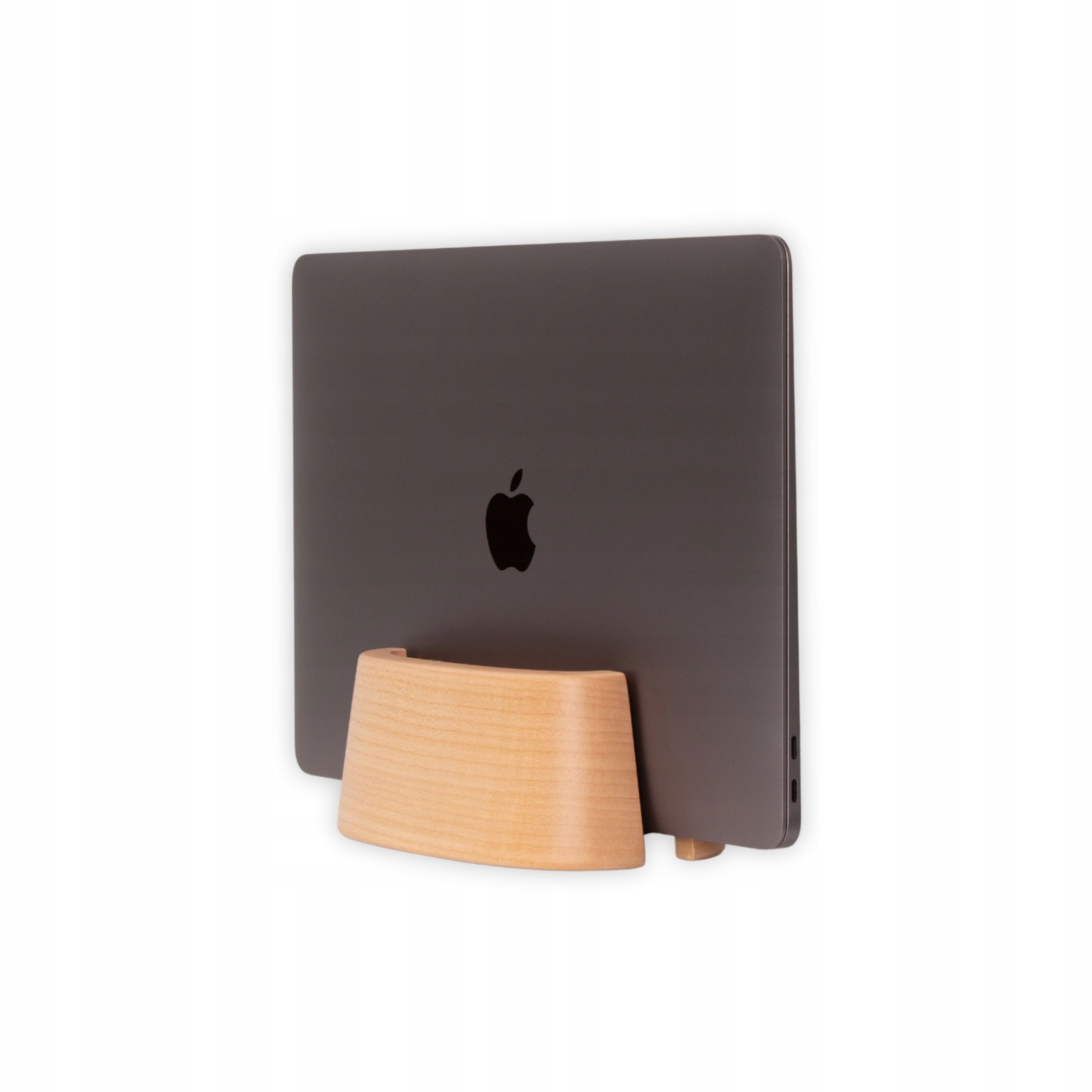 Stojak na laptopa regulowany – drewno klonowe, uchwyt na biurko, dock