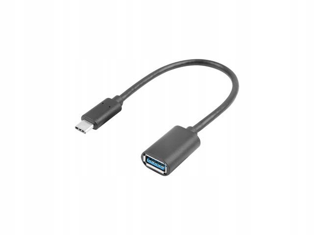Kabel Usb 3.1 Lanberg Usb type-C(M) 3.1 Usb-a(f) 0,15m czarny