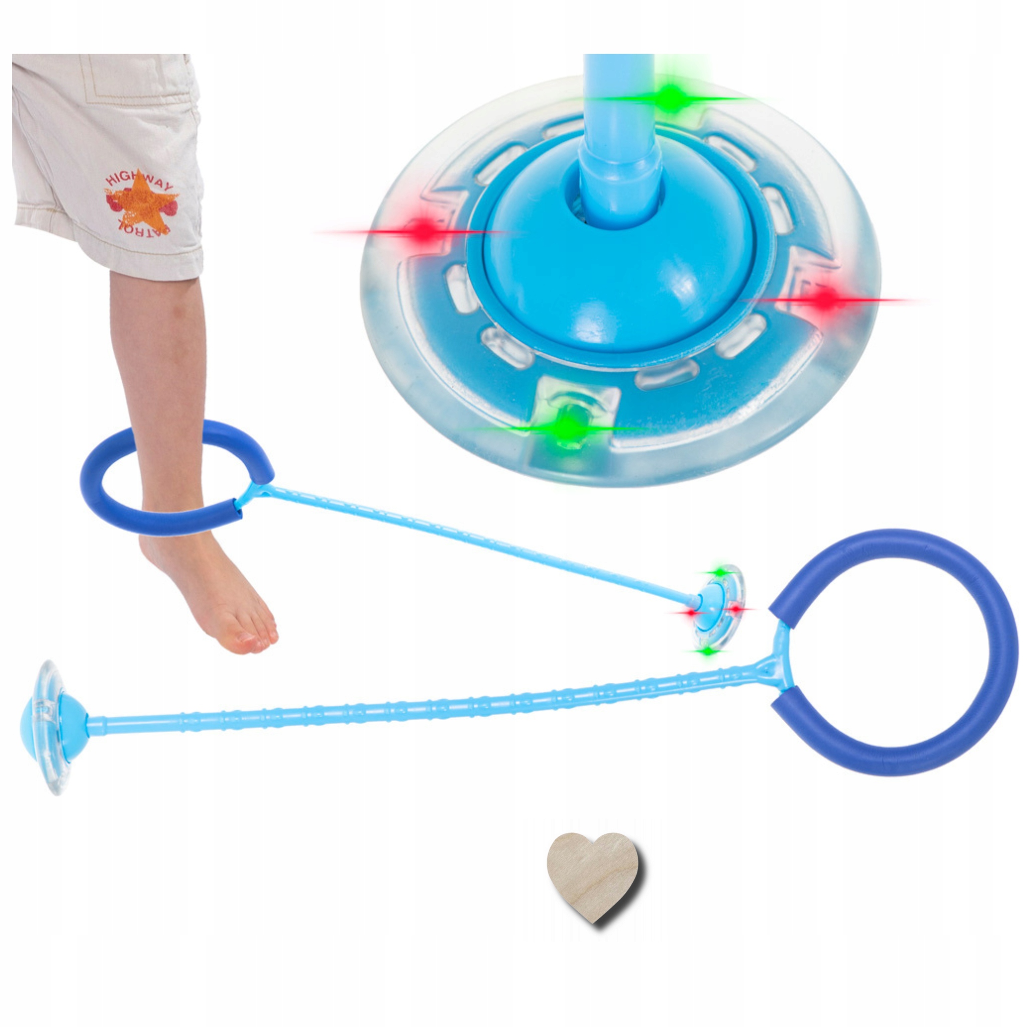 HULA HOP HULAHOP NA NOGĘ SKAKANKA LED ŚWIECĄCE KÓŁKO HULA HOOP DLA DZIECI Marka Ikonka