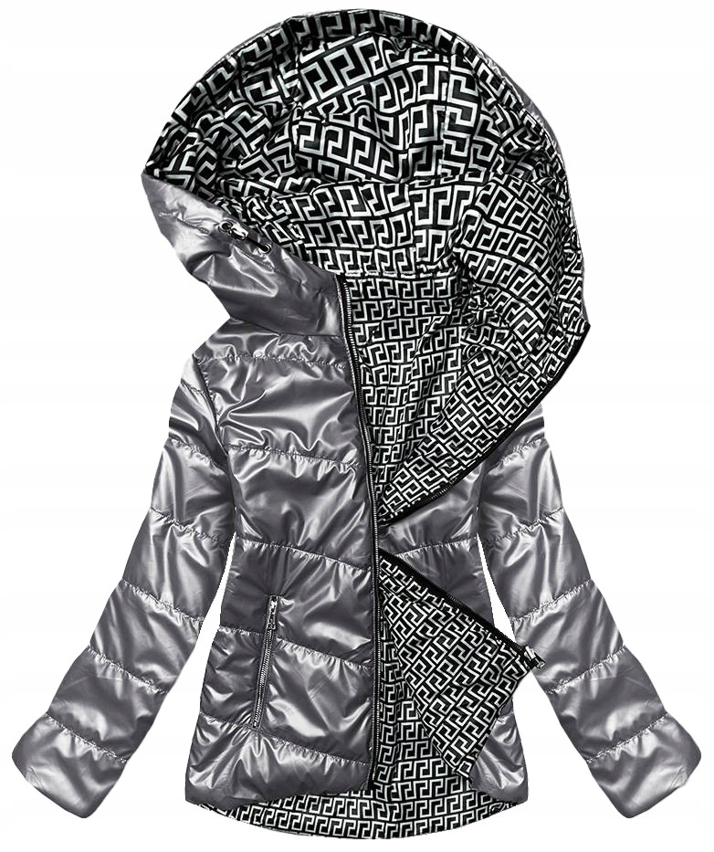 Oboustranná Bunda BR9795 Šedá 48