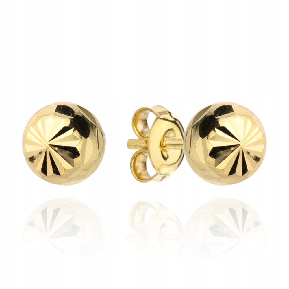 

Kolczyki kulki z diamentowaniem 4mm 585