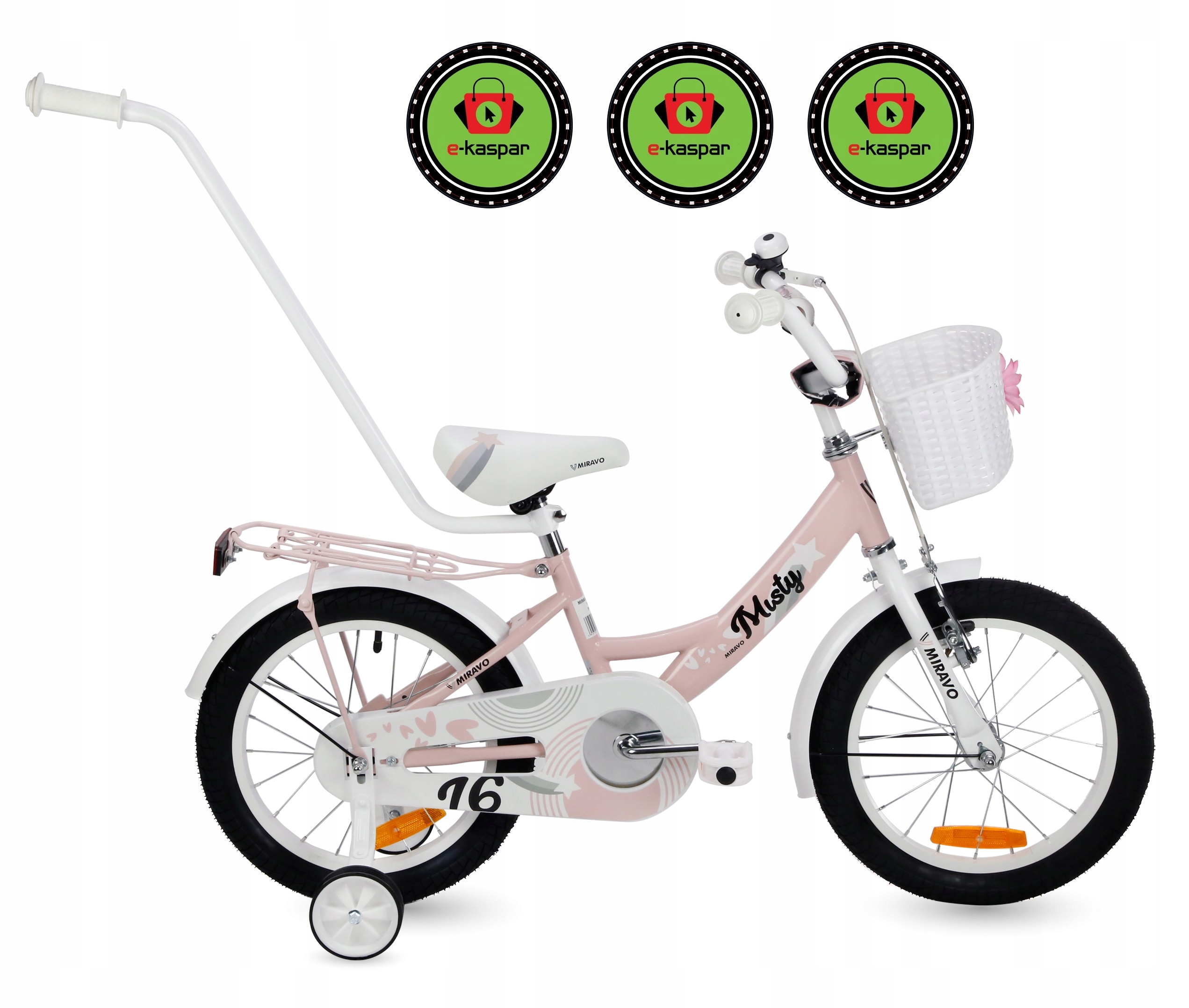 Rowerek Dziecięcy 16 Cali Rower Dla Dziewczynki Koszyk I Prowadnik