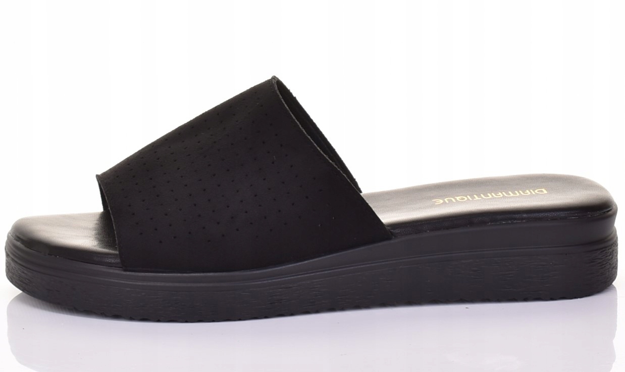 LEKKIE DAMSKIE KLAPKI SKÓRZANE Z PIANKI NA PLATFORMIE LATO DO PRACY Rozmiar 40