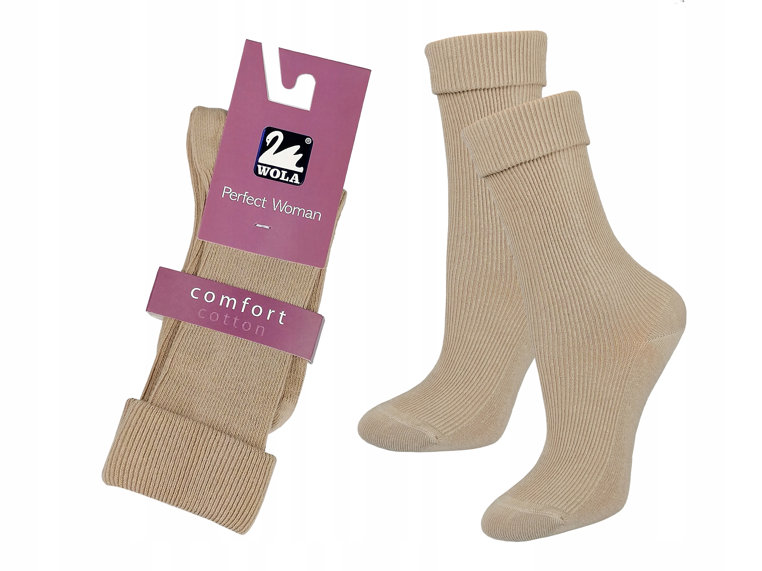

Wola Comfort bawełniane skarpety Beige E76, 39-41