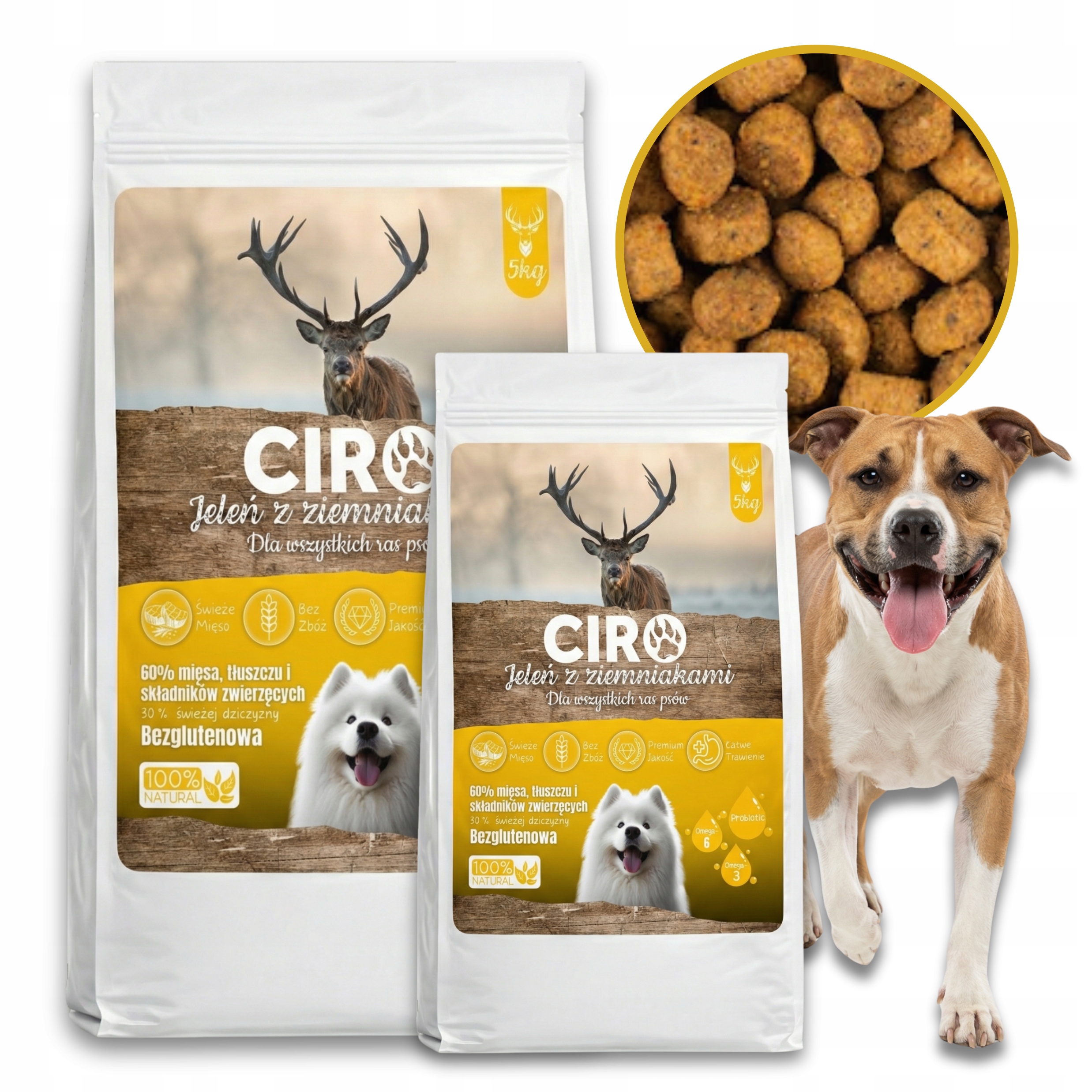 Levně Krmivo Suché Pro Psa Jelen S Bramborami Všechny Dospělé Plemena Ciro 2x 5KG