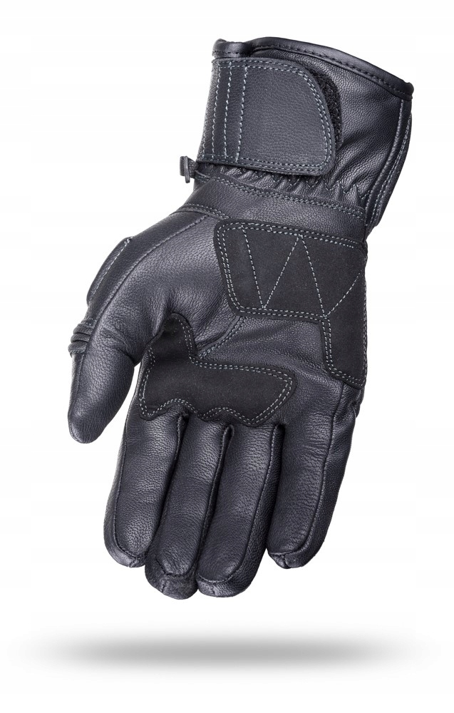 MĘSKIE RĘKAWICE MOTOCYKLOWE SKÓRZANE WOLF FURIA BLACK 2XL Rozmiar XXL