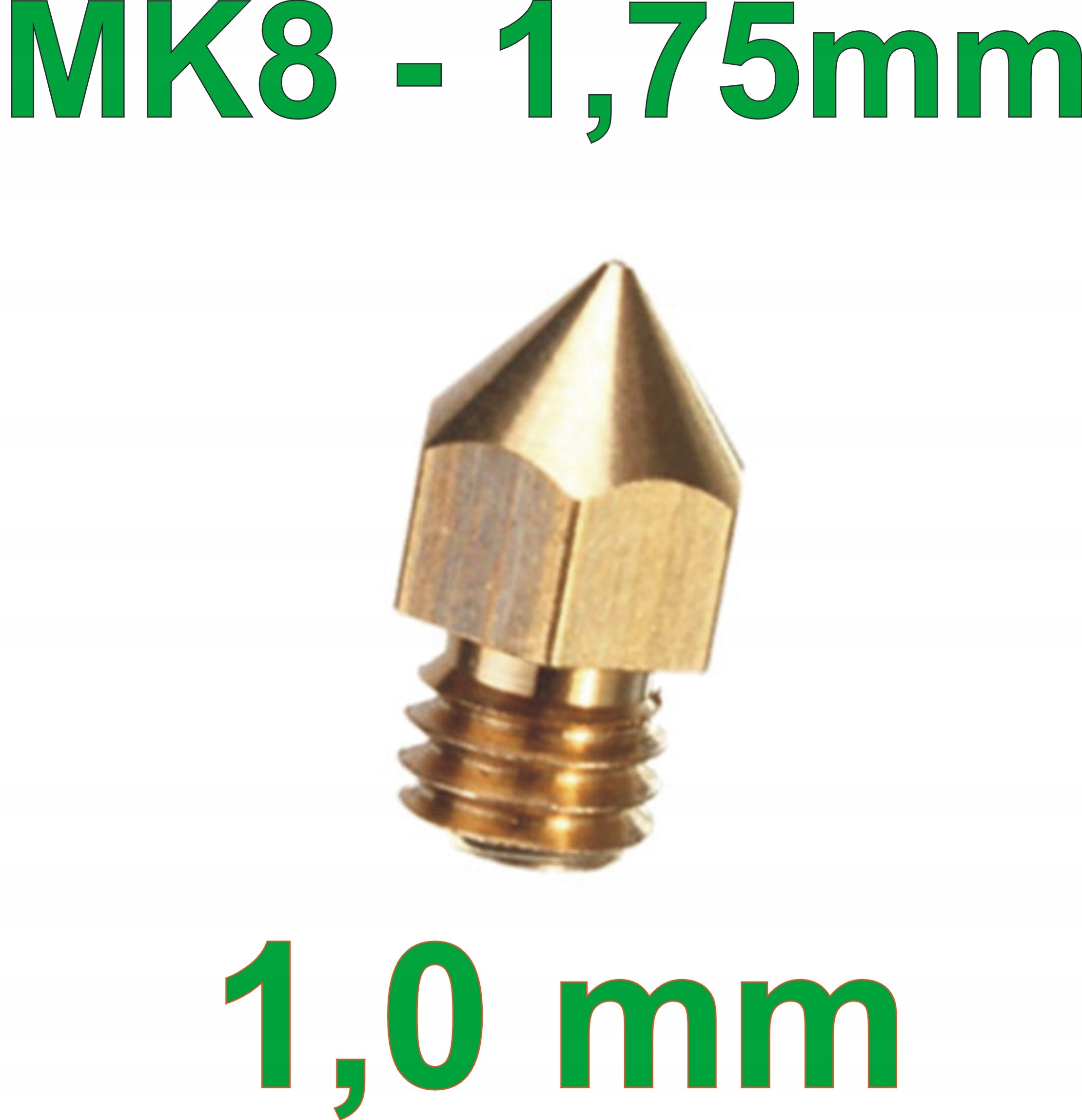 

dysza drukarki 3D 1,0mm/6mm, filament 1,75mm