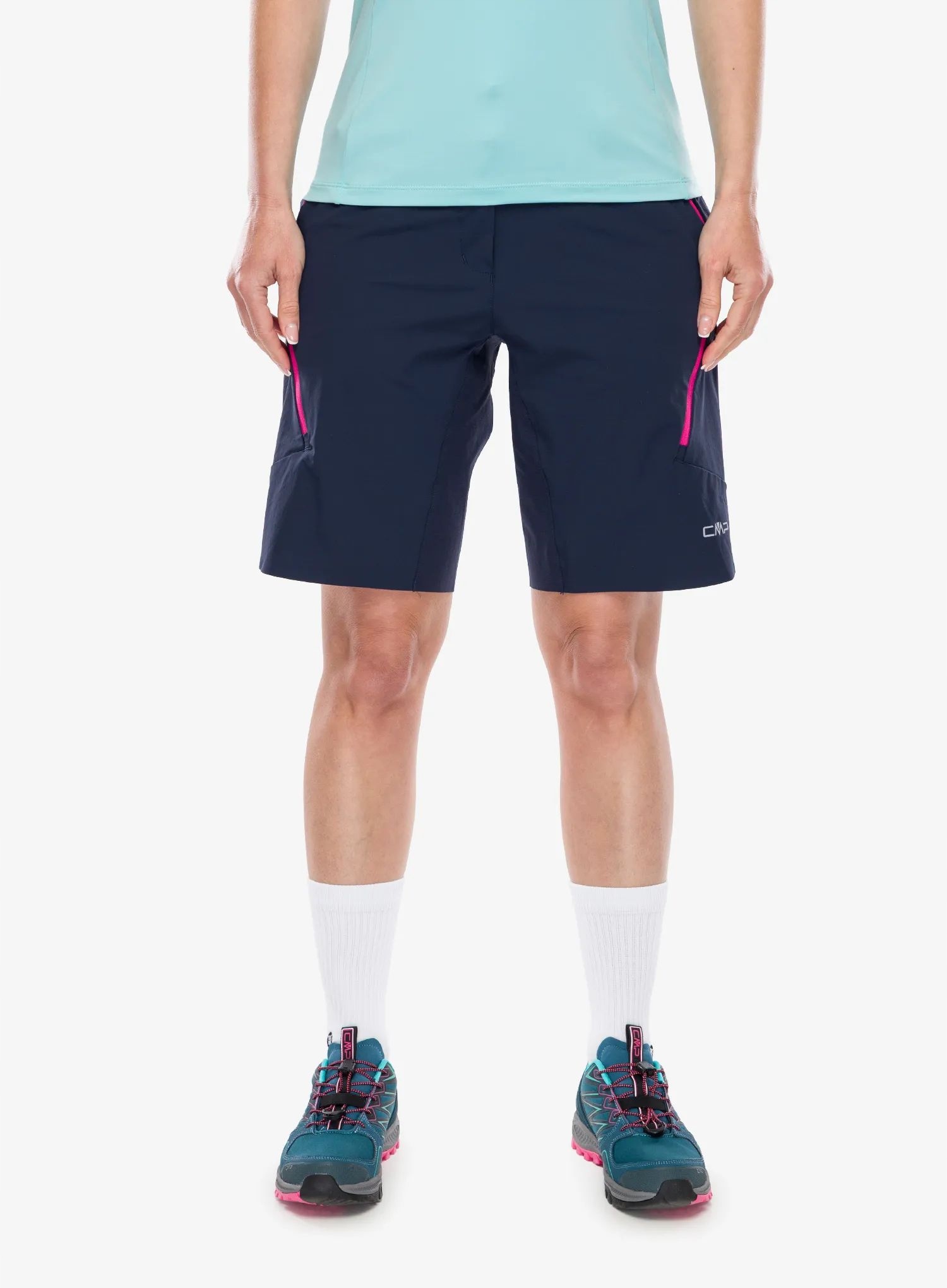 Kraťasy cyklistické kraťasy Cmp Teyla Bermuda b.blue/magenta 38 (s)
