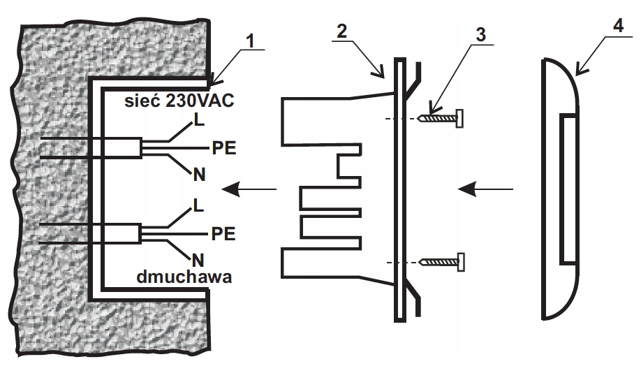 REGULATOR OBROTÓW WENTYLATORA RT-10L TATAREK WYŚWIETLACZ MIKROPROCESOROWY Moc 240 W