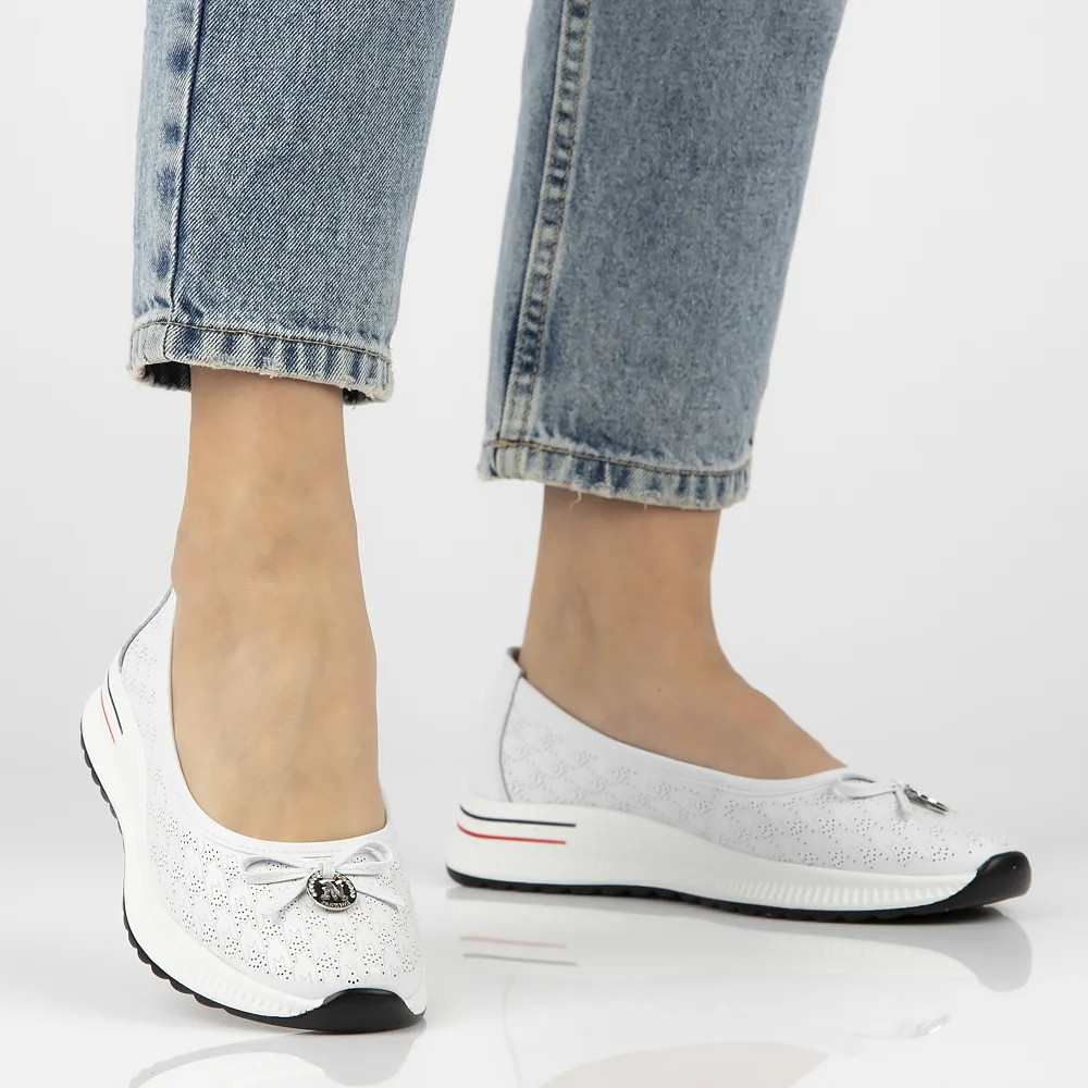 Filippo DP6718 Bílé Kožené Na Platformě vel.