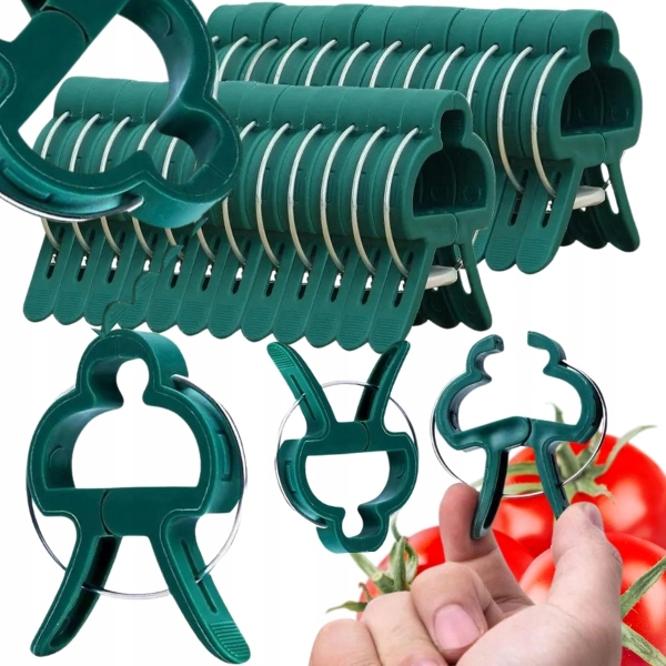 KLIPSY DO MOCOWANIA ROŚLIN UCHWYTY PLASTIKOWE ZAPINKI DO PNĄCYCH 20 SZTUK