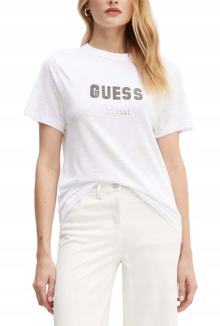 Guess Bílá Dámská Tričko Oversize Tričko M