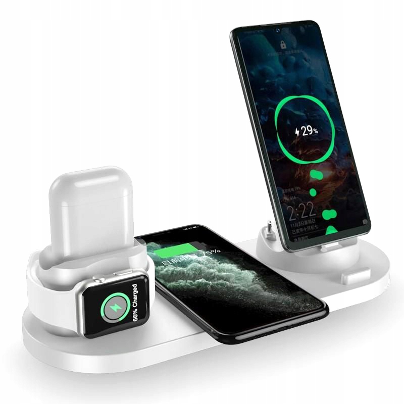 

Ładowarka Bezprzewodowa Indukcja Iphone Pods 6w1