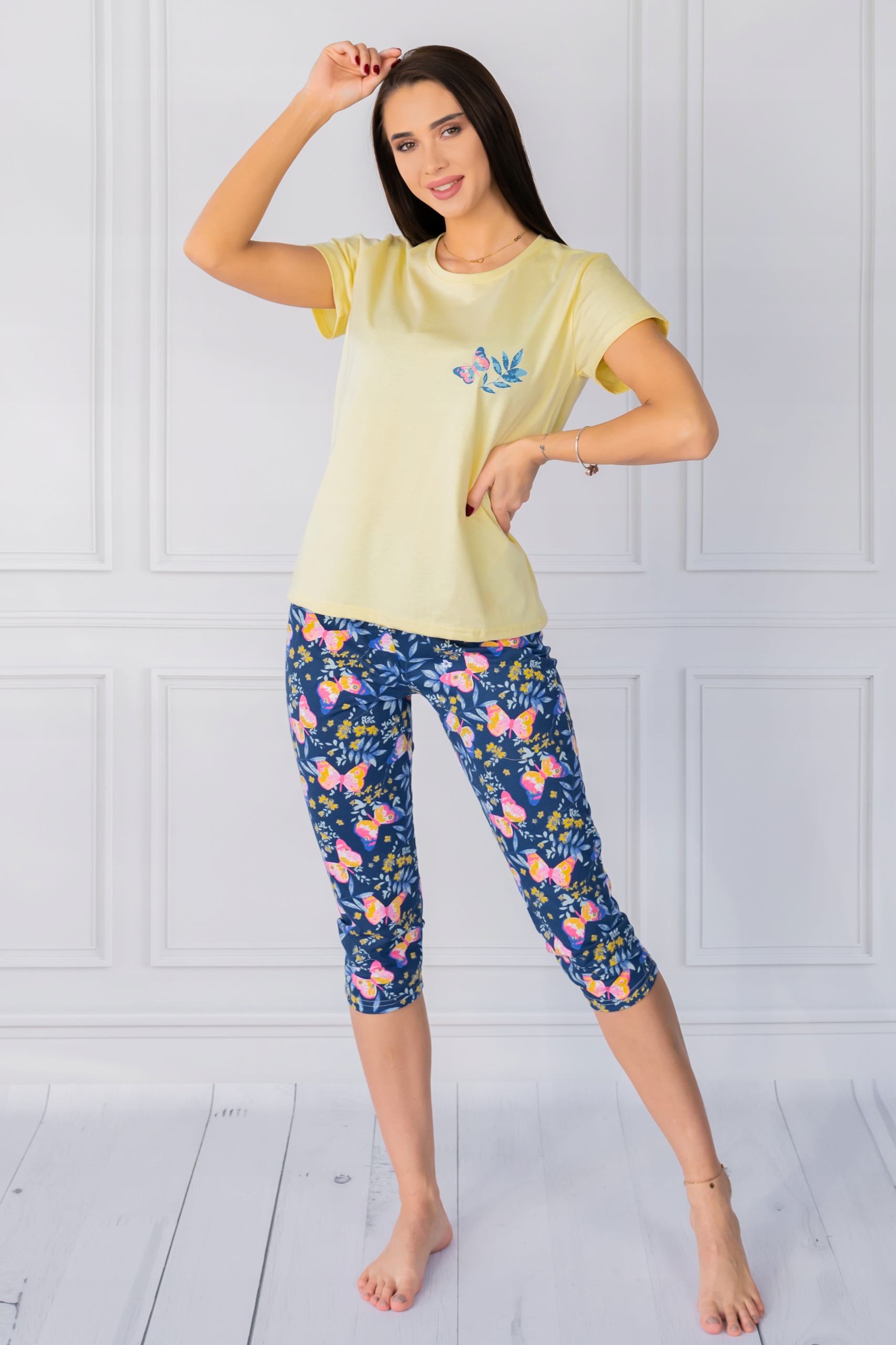 PIŻAMA DAMSKA "KUBA" MOTYL - S