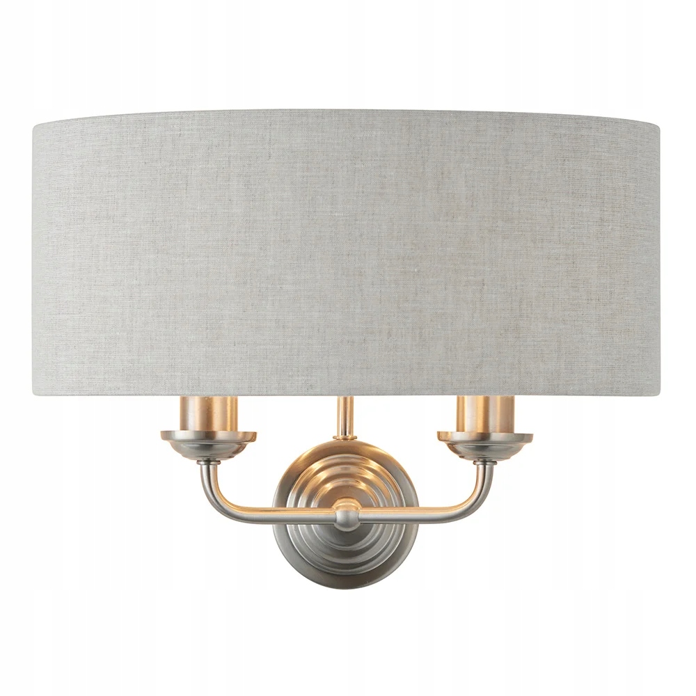 Endon Lampa Chrom Highclere 2xE14 40W, Abažúr, Liniový