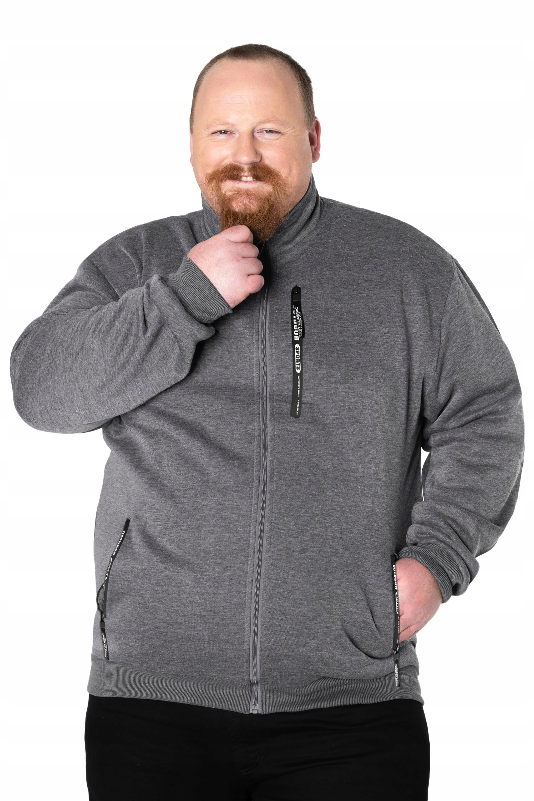 

Duża Bluza Dresowa Męska Rozsuwana 4906-01 r 8XL