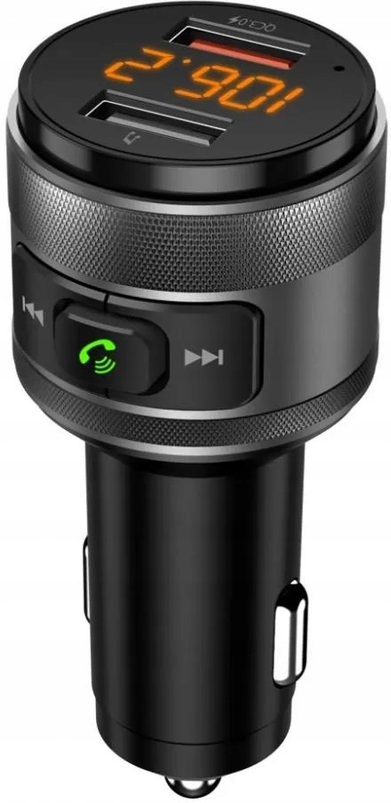 Fm MP3 vysílač do auta s funkcí Bt, Usb LC QC3.0