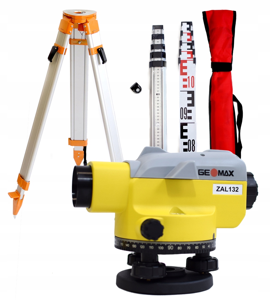 Optický nivelátor Geomax Ag Zal132 stativ záplata kufr rektifikace