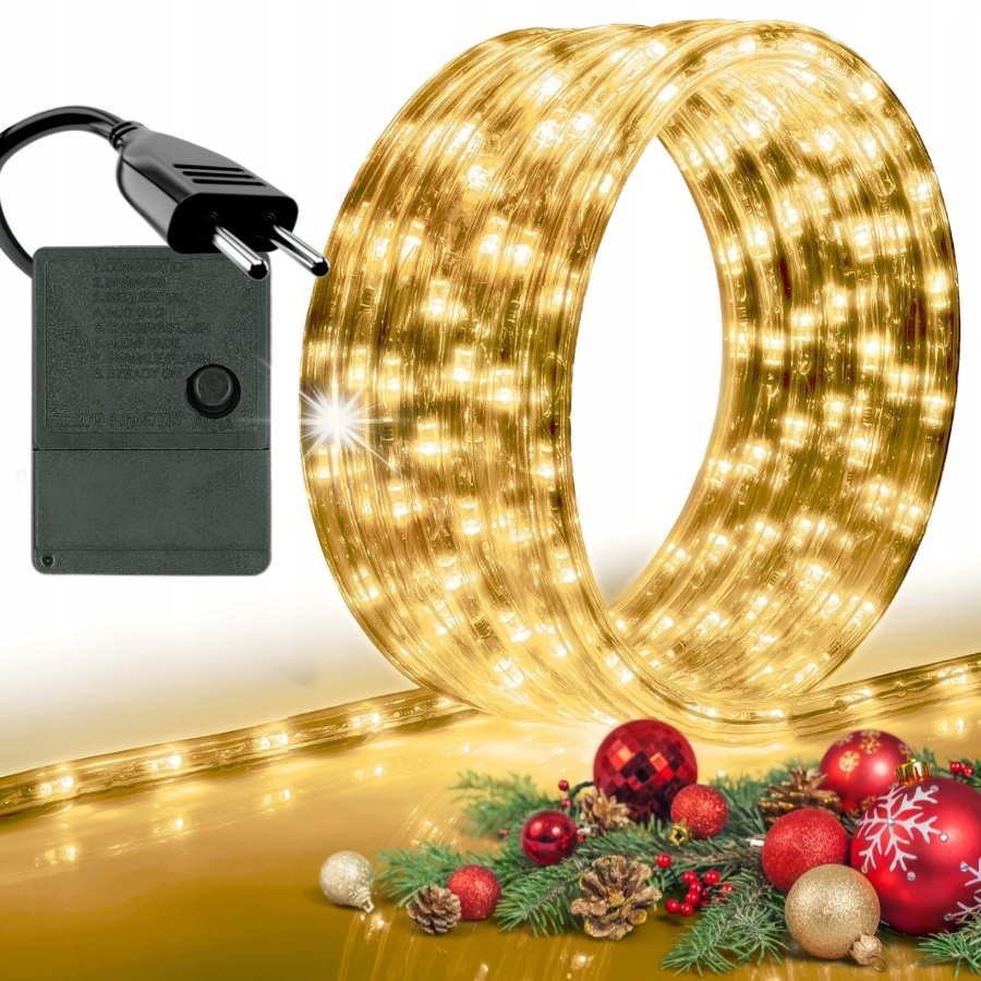 Venkovní Světelná Hadice 480 Led Vánoční Osvětlení Na Stromeček 20 m Teplá Bílá