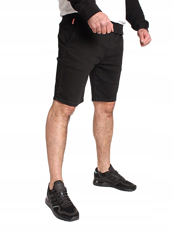 Kraťasy Elade Classic Jeans Černé Džínové Kraťasy L