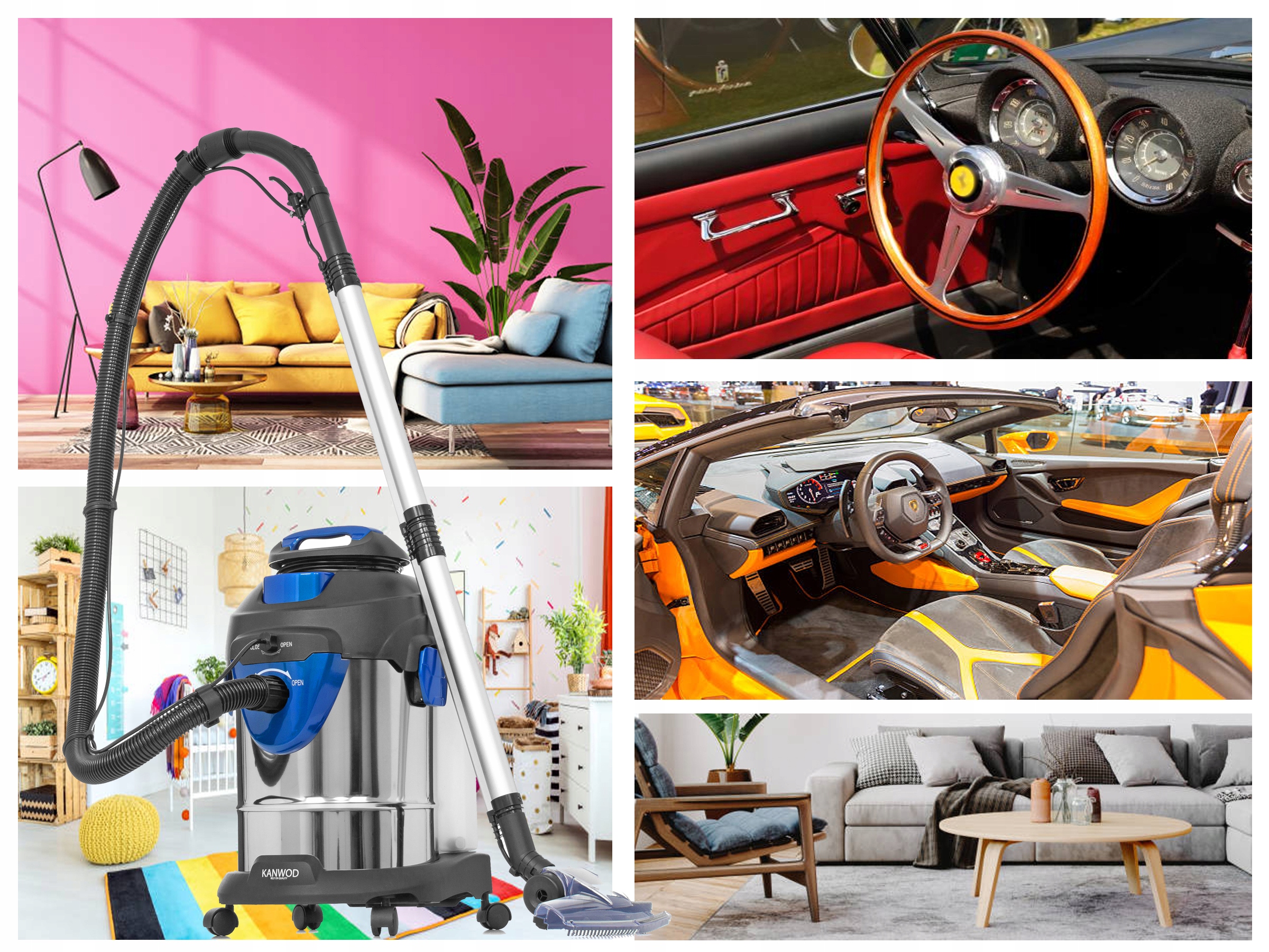 POLSKI ODKURZACZ PIORĄCY do dywanów 10W1 ssawka do TAPICERKI zestaw PŁYN 1L Filtr Filtr gąbkowy Filtr wylotowy