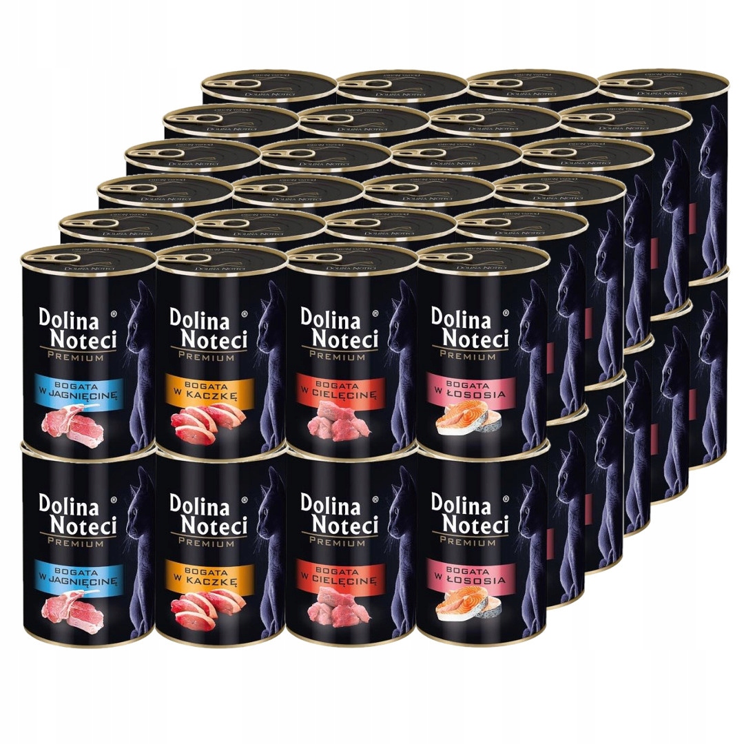 Dolina Noteci Premium 48x400g Mokra Karma dla Kotów Mix 4 Smaków w Puszce