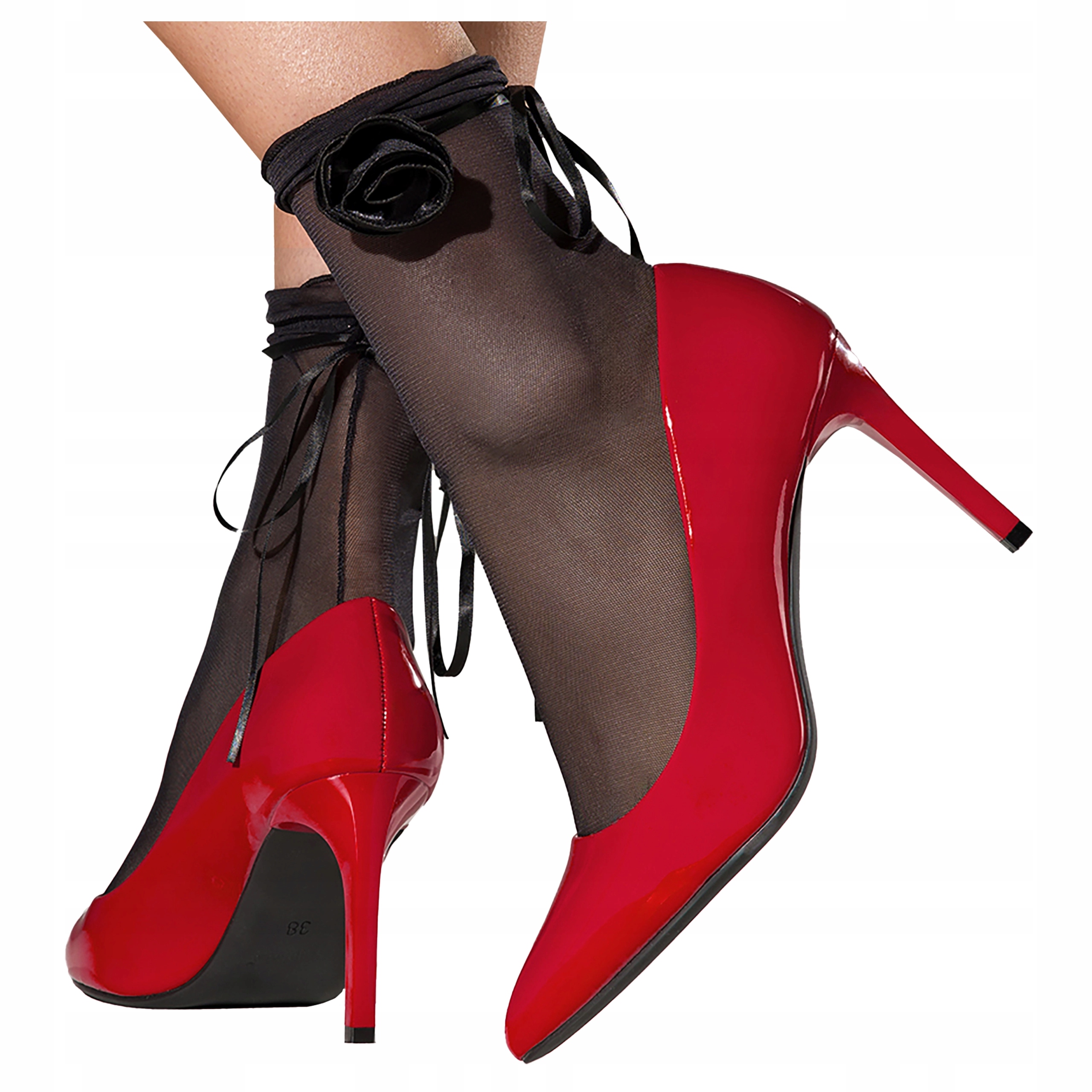 Dámské Červené lodičky Špilky Kožená Vložka Lakovaná obuv vel 37