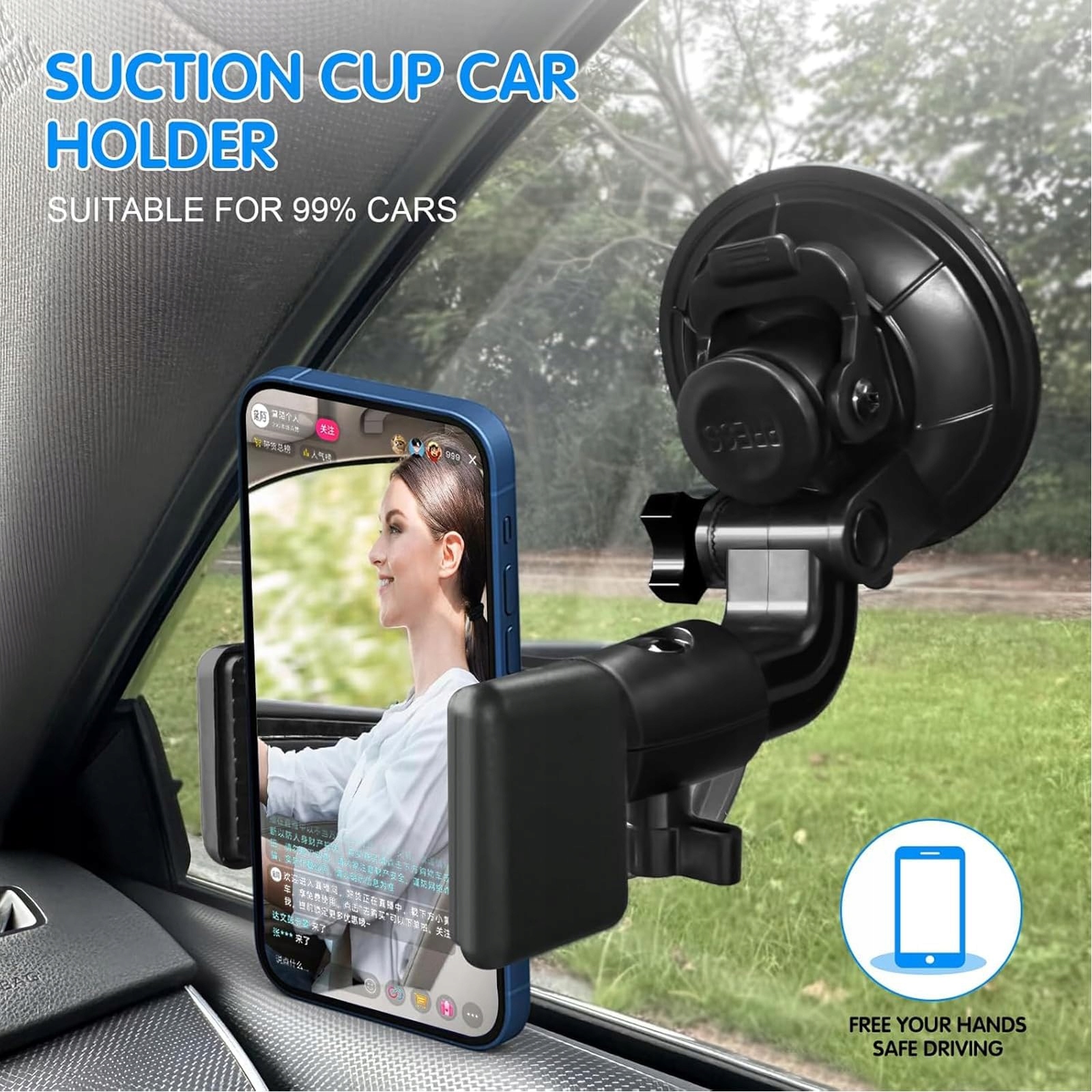 Uchwyt Samochodowy Przyssawka Do Kamer Dash Cam GPS Telefon SHIPEEKIN — miniatura 3