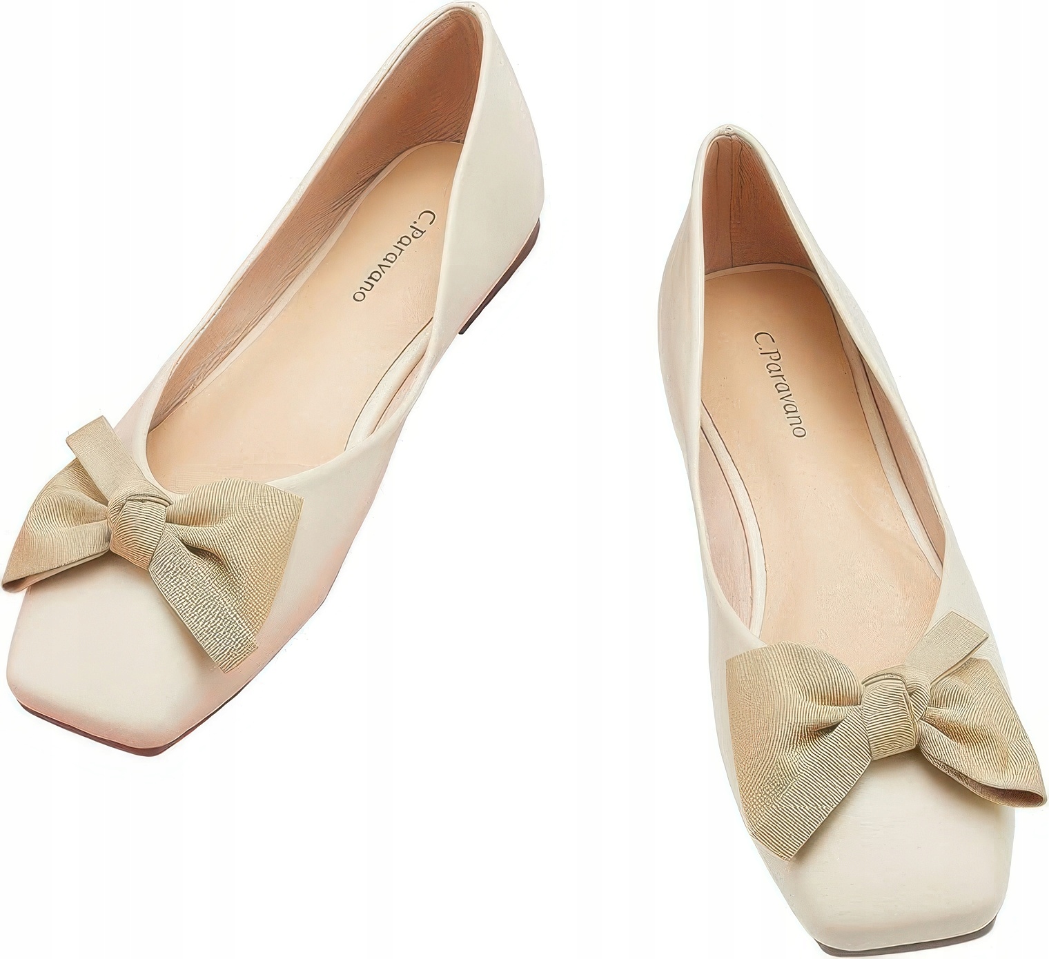 Dámské baleríny C.Paravano čtvercová špička ploché svatební 42