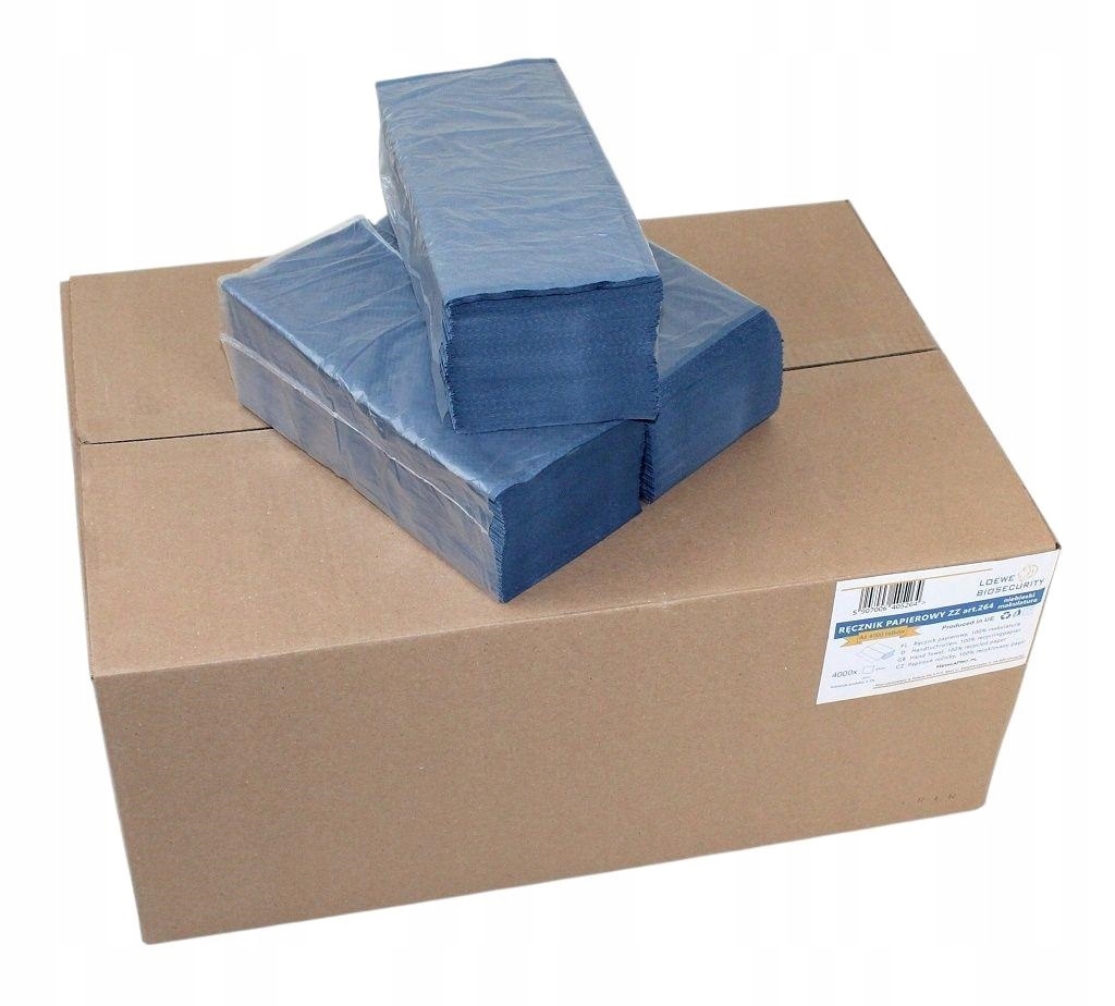 Papírové Ručníky Zz Modré 25X23 Loewe Biosecurity Karton