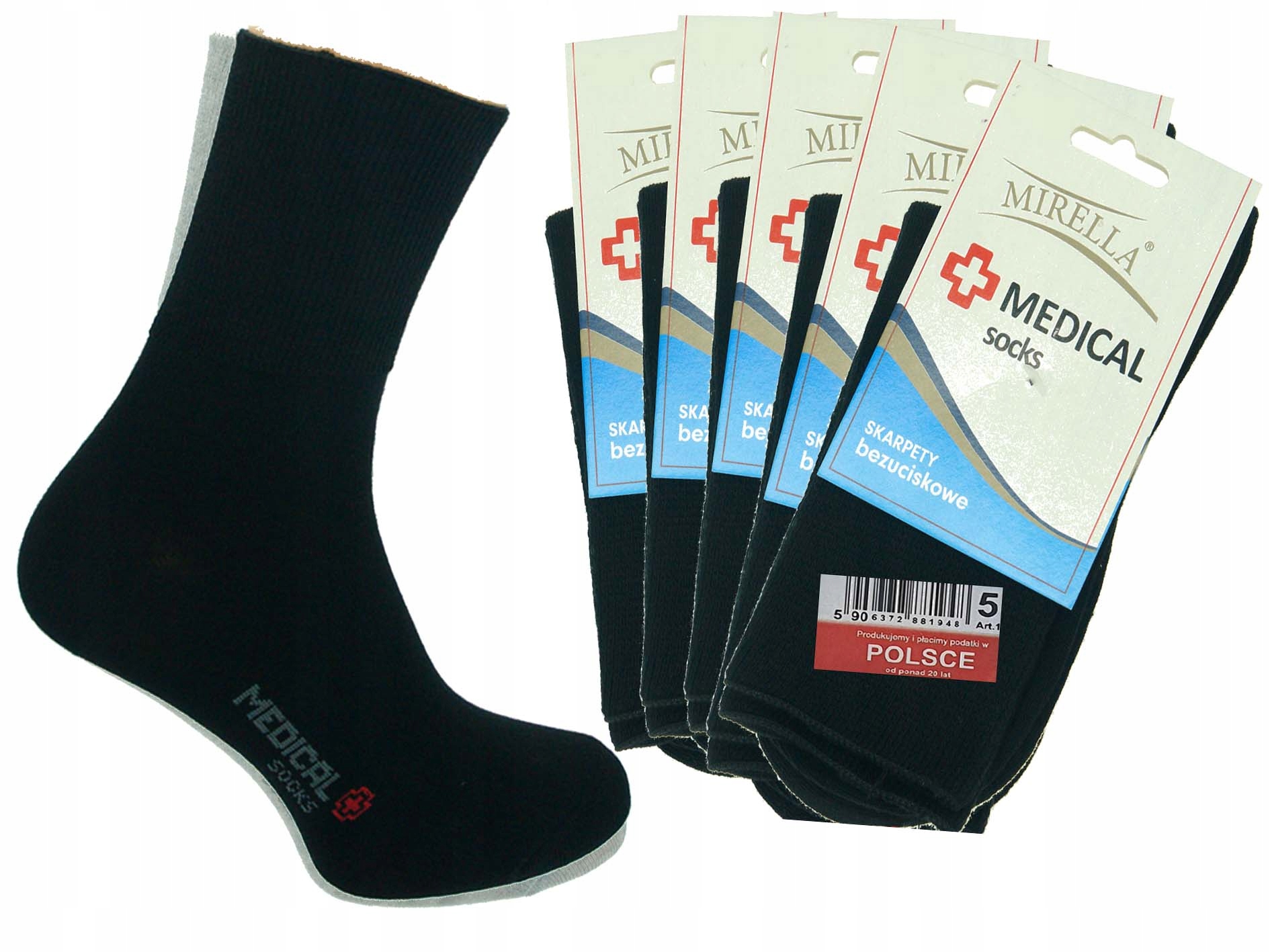

Skarpety zdrowotne Medical 35-37 Nero 5-pak