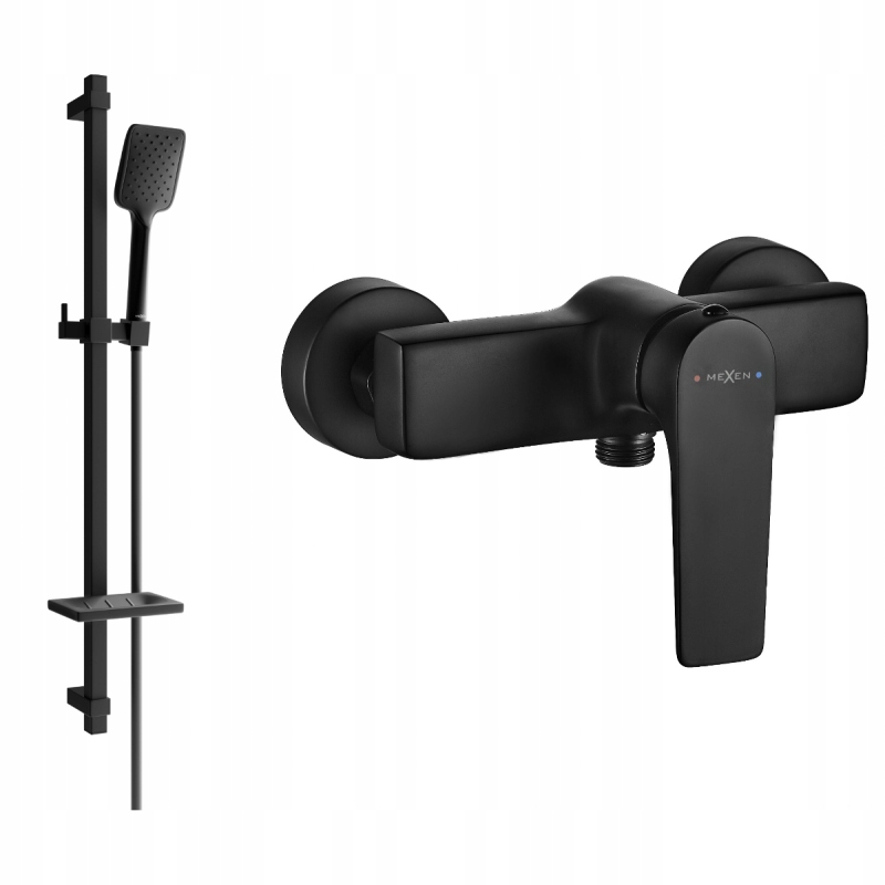 Mexen Lynx DQ62 sprchová batéria so sprchovou zostavou, čierna