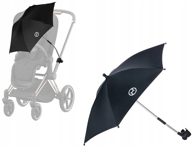 CYBEX PARASOLKA DO WÓZKA SPACERÓWKI GONDOLI PARASOL PLATINUM UV 50+ BLACK Marka Cybex