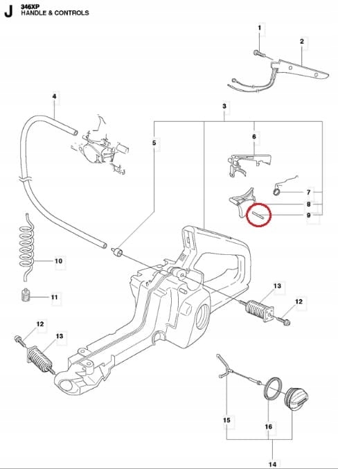 Sworzeń / kołek równoległy do pilarki Husqvarna 346XP EAN (GTIN) 7391883127650