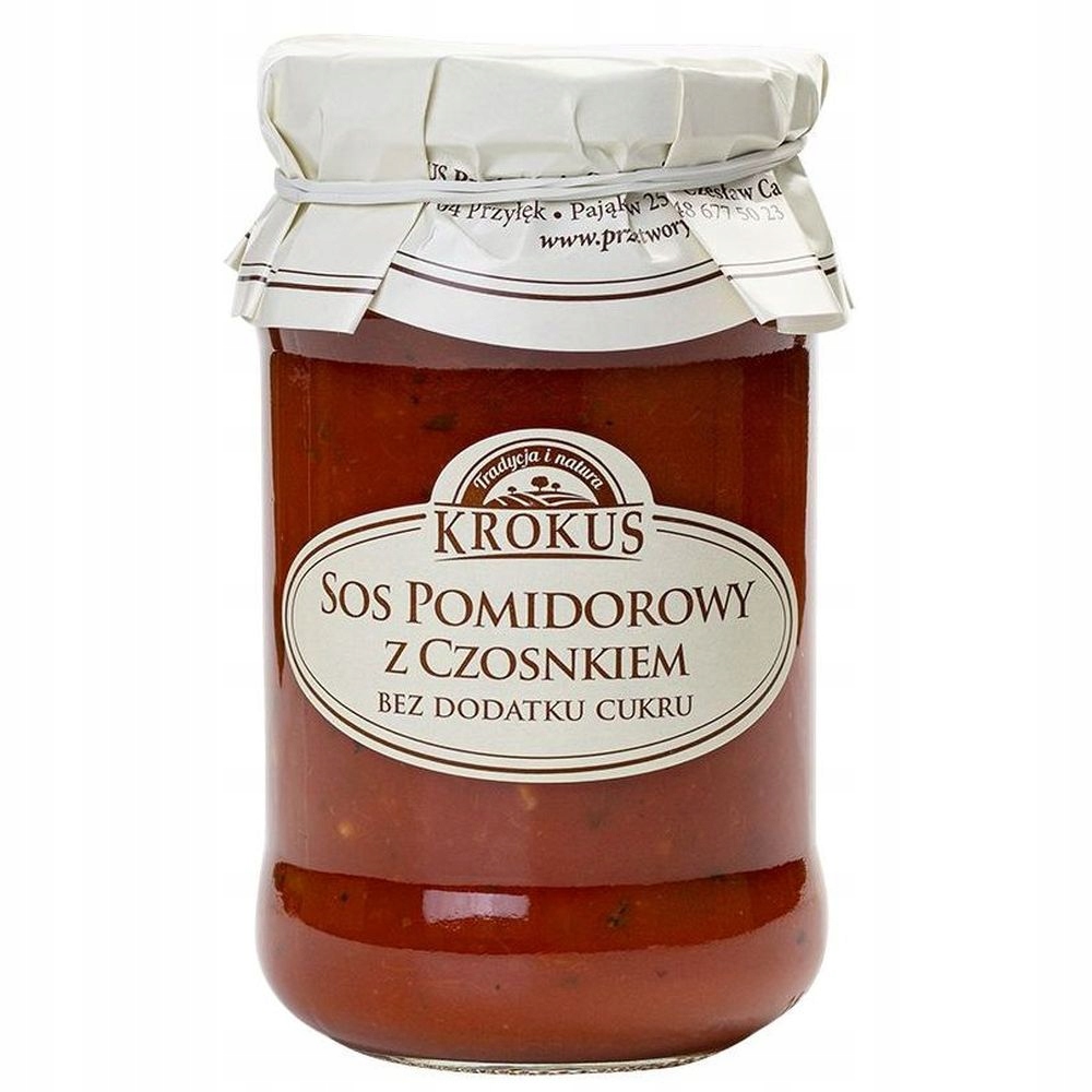 Levně Omáčka Rajčatový s česnekem Bez přidaného cukru 340 g Krokus
