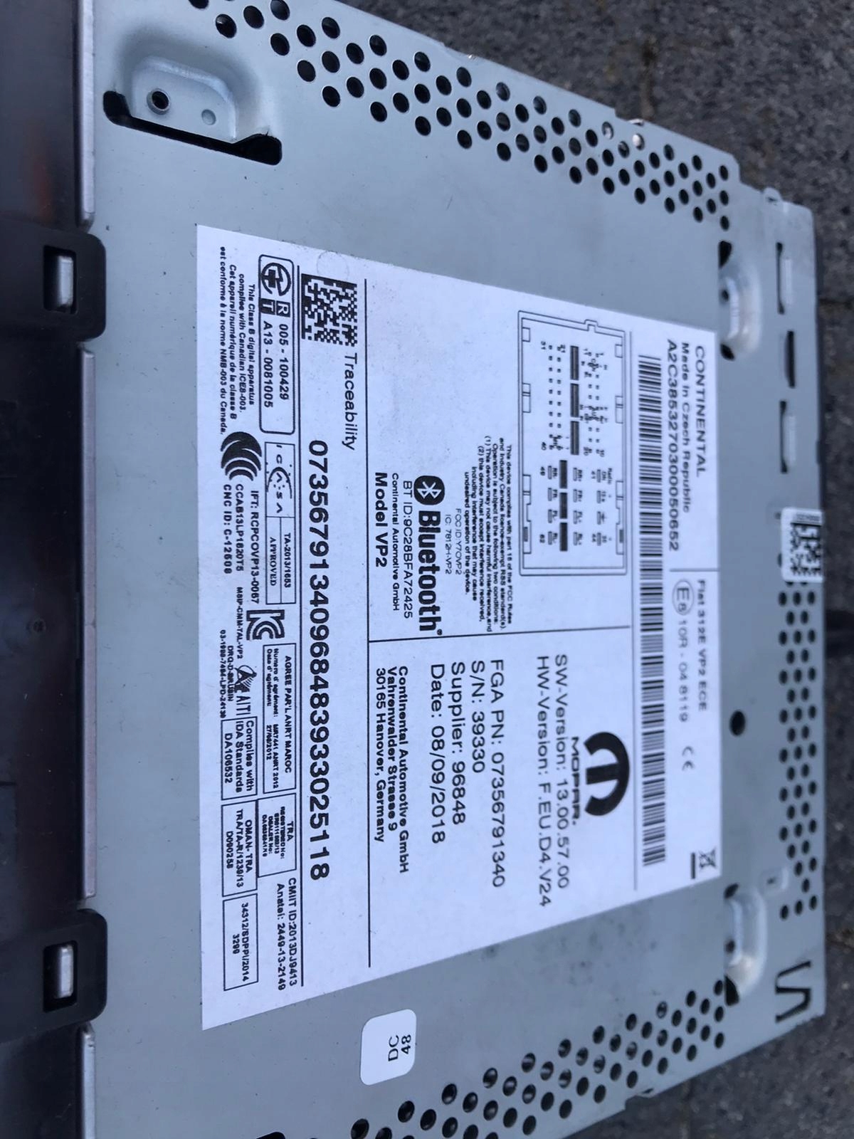 FIAT 500 РАДИО НАВИГАЦИЯ 312E