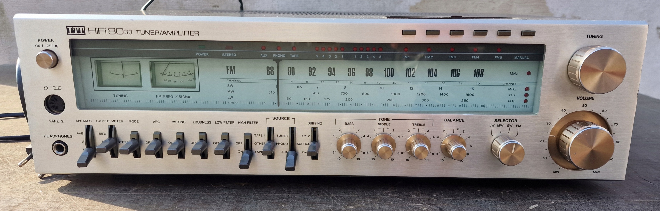 ITT HiFi 8033 2.0 серебряный, злотый ресивер