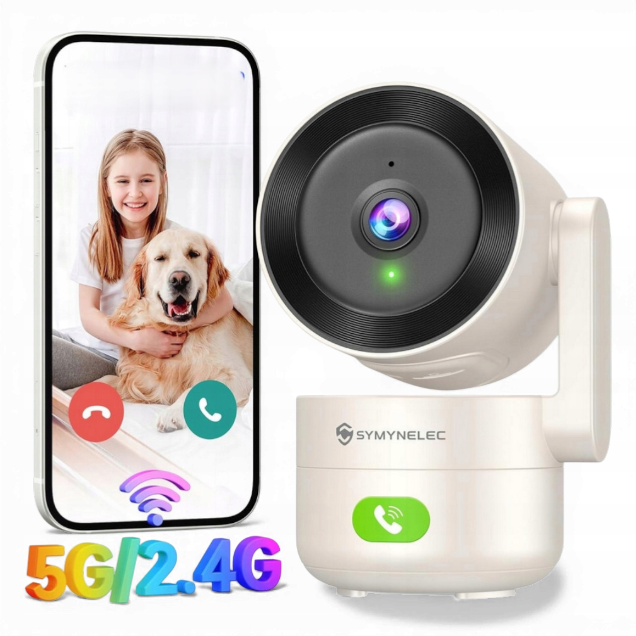 Vnútorná kamera 360° Symynelec C5 – 4MP, WiFi dual-band