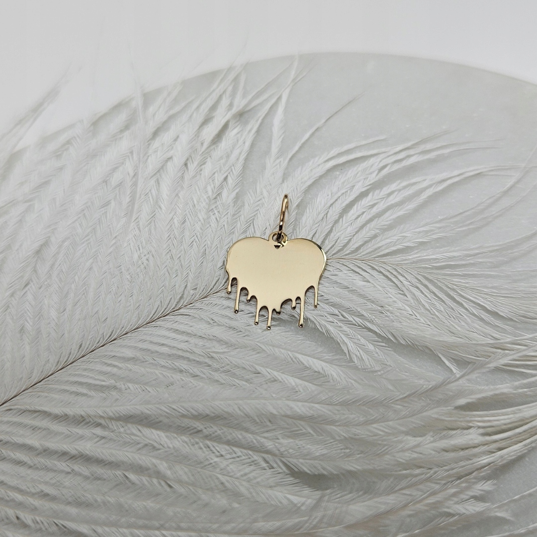 Zlatý přívěsek srdce – možnost gravírování – pr. 585