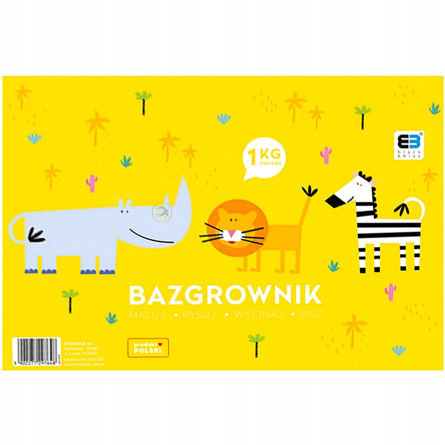 BLOK RYSUNKOWY BAZGROWNIK A4 1 kg Z SZABLONAMI Rodzaj rysunkowy