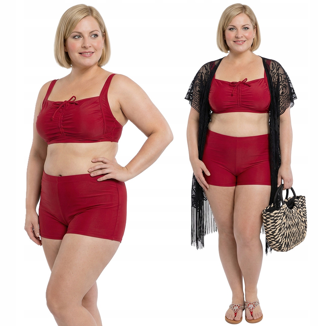 Červený oblek s vázáním plus size velikost 58