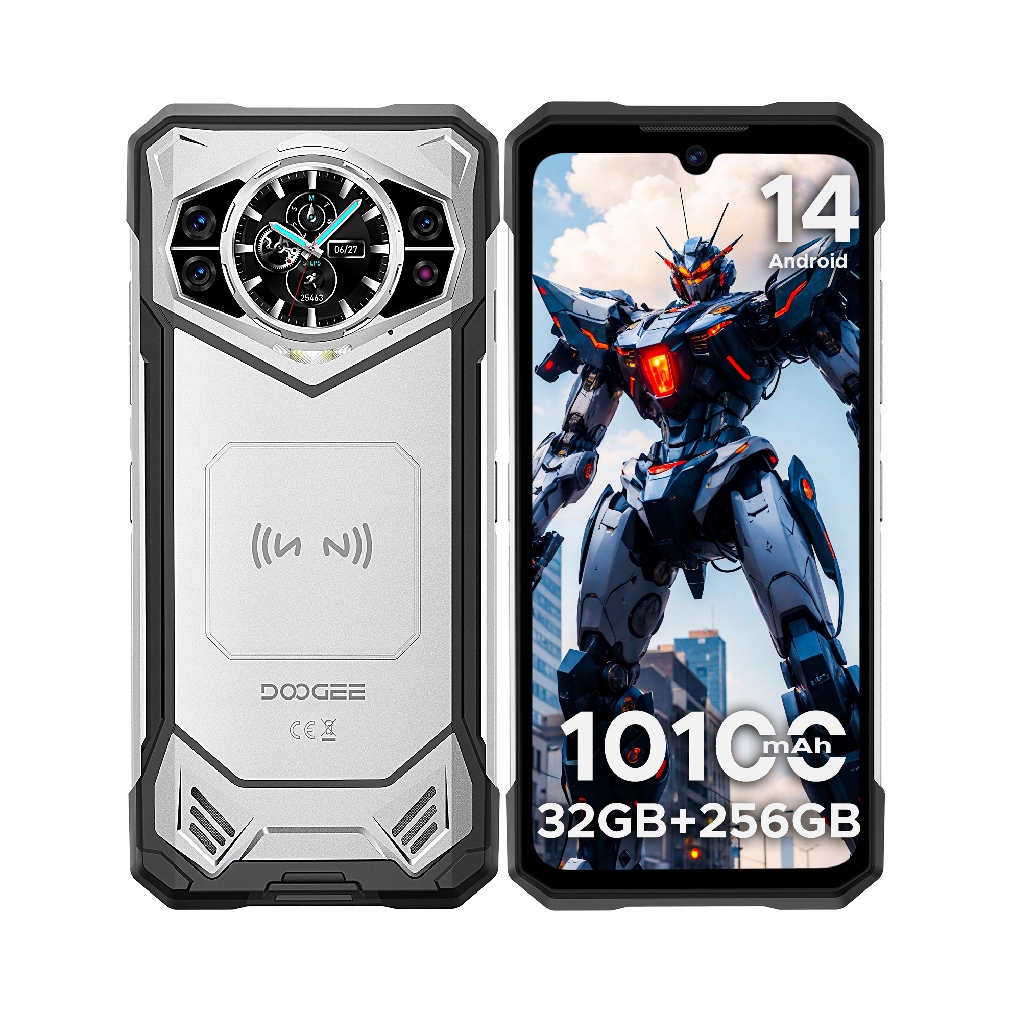 Smartphone Doogee S200 12 Gb 256 Gb Stříbrný
